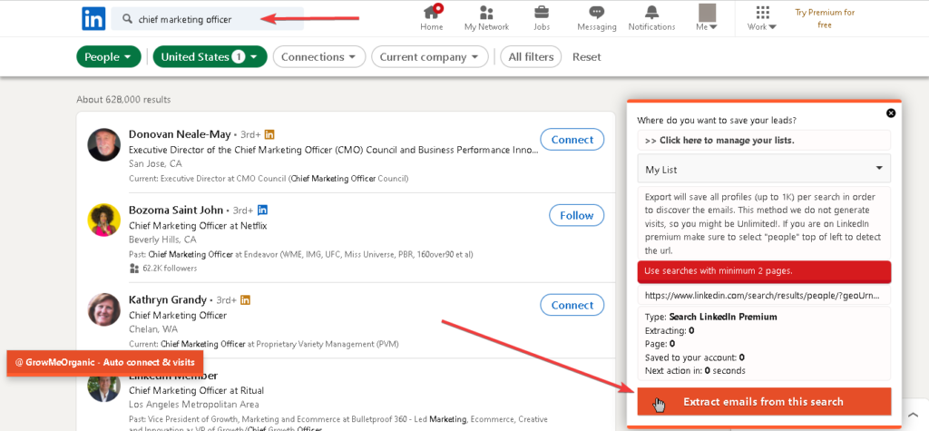 Extract emails from LinkedIn in Bulk (2)